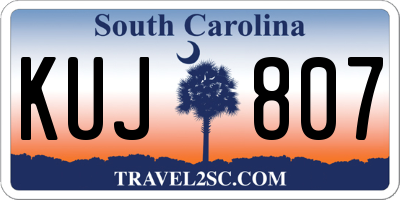 SC license plate KUJ807