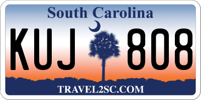 SC license plate KUJ808