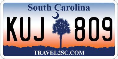 SC license plate KUJ809
