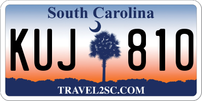 SC license plate KUJ810