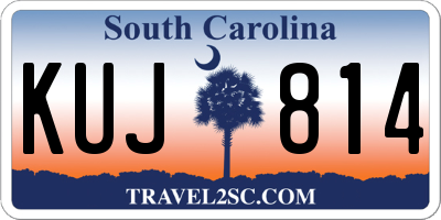 SC license plate KUJ814