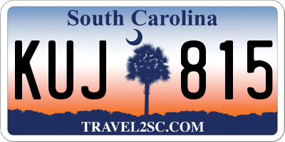 SC license plate KUJ815