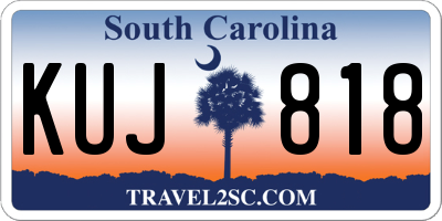 SC license plate KUJ818