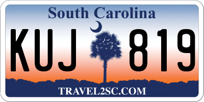 SC license plate KUJ819