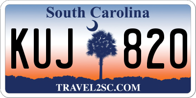 SC license plate KUJ820