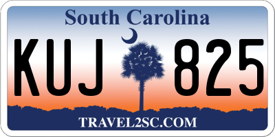 SC license plate KUJ825