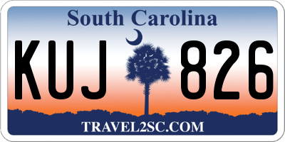 SC license plate KUJ826