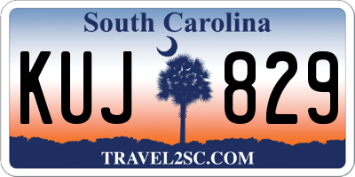 SC license plate KUJ829