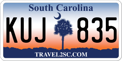 SC license plate KUJ835
