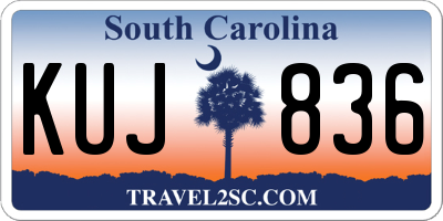 SC license plate KUJ836