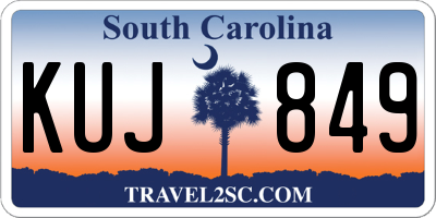 SC license plate KUJ849