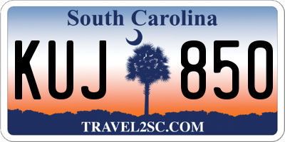 SC license plate KUJ850