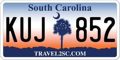 SC license plate KUJ852