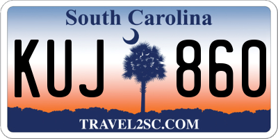 SC license plate KUJ860