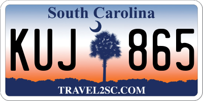SC license plate KUJ865