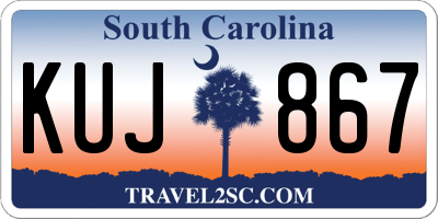 SC license plate KUJ867