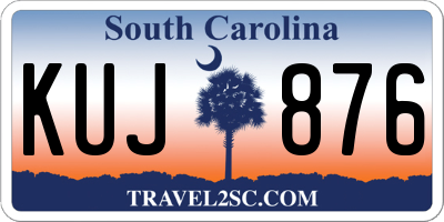 SC license plate KUJ876