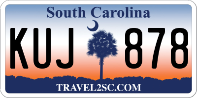 SC license plate KUJ878