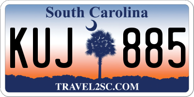 SC license plate KUJ885