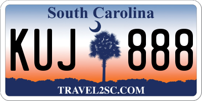 SC license plate KUJ888
