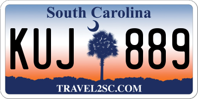 SC license plate KUJ889