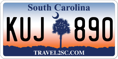 SC license plate KUJ890