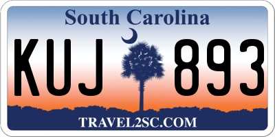SC license plate KUJ893