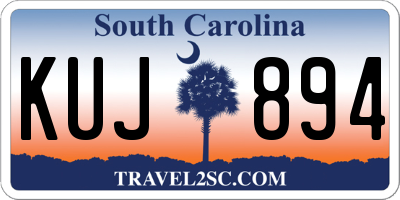 SC license plate KUJ894