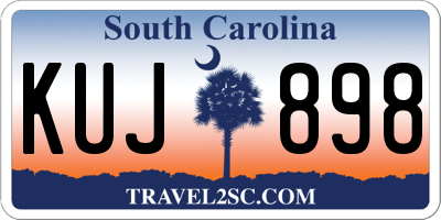 SC license plate KUJ898