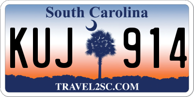SC license plate KUJ914