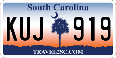 SC license plate KUJ919