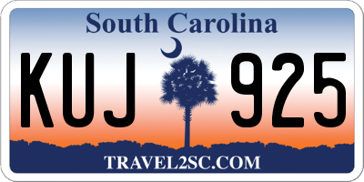 SC license plate KUJ925