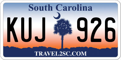 SC license plate KUJ926