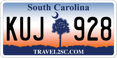 SC license plate KUJ928