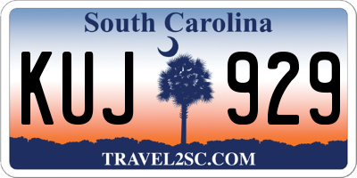 SC license plate KUJ929