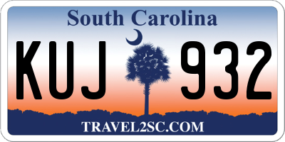 SC license plate KUJ932