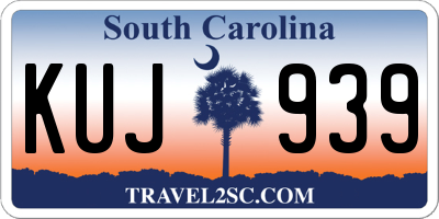 SC license plate KUJ939