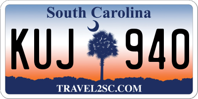 SC license plate KUJ940