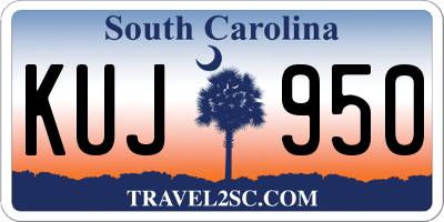 SC license plate KUJ950