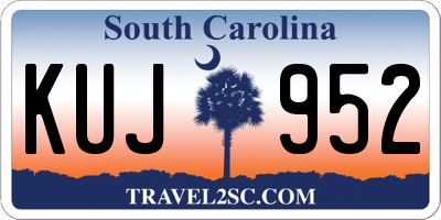 SC license plate KUJ952