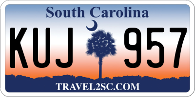 SC license plate KUJ957