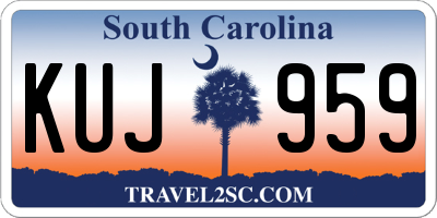 SC license plate KUJ959
