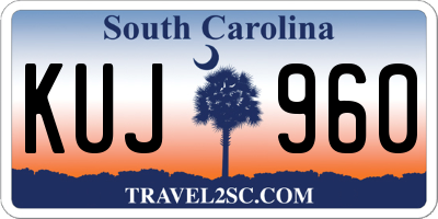 SC license plate KUJ960