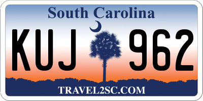 SC license plate KUJ962