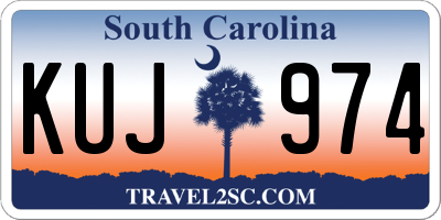 SC license plate KUJ974