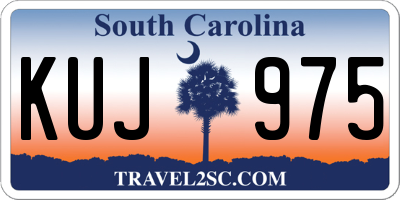 SC license plate KUJ975
