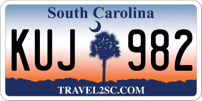 SC license plate KUJ982