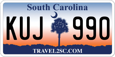 SC license plate KUJ990