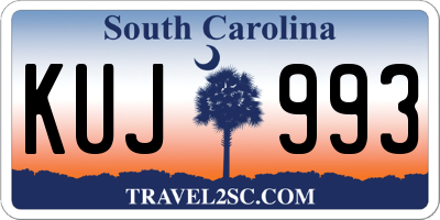 SC license plate KUJ993