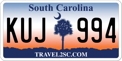 SC license plate KUJ994